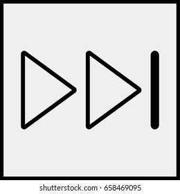 Skip Forward media control icon button.
