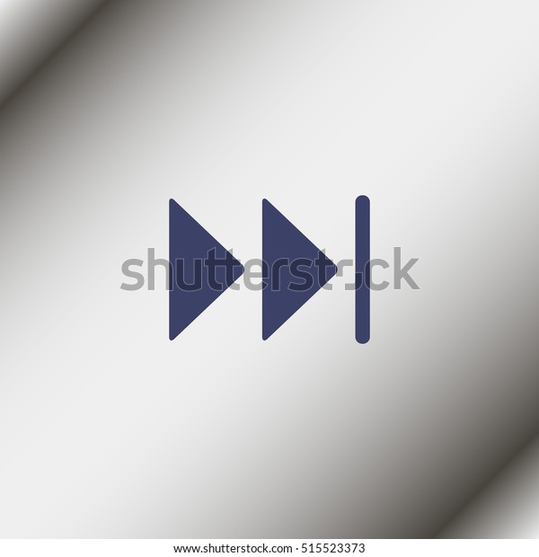Skip Forward Media Control Icon Button Stock Vector (Royalty Free ...