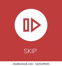  Skip icon. Editable  Skip icon for web or mobile.