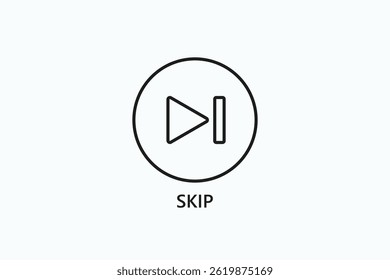 Skip Icon Or Logo Isolated Illustration