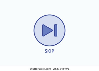 Skip Icon Or Logo Isolated Illustration