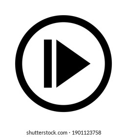 skip icon, step icon for media control and next, media control skip back symbol, vector
