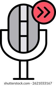 Skip Line Filled Vector Icon Design