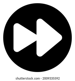 Saltar música Vector de icono plano negro