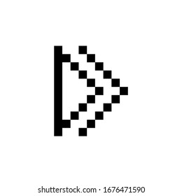 skip, next, previous, back, open and arrow icon. Perfect for application, web, logo, game and presentation template. icon design pixel art and line style