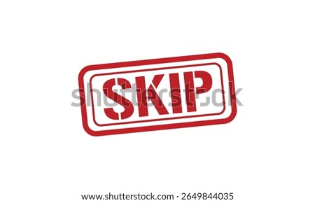 skip red stamp text vector, rubber stamp