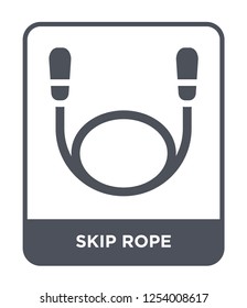 skip rope icon vector on white background, skip rope trendy filled icons from Gym and fitness collection, skip rope simple element illustration