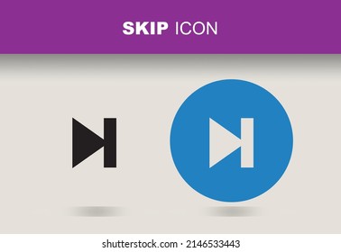 Skip Sign Icon Vector Design
