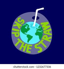 Skip the straw campaign, illustrator