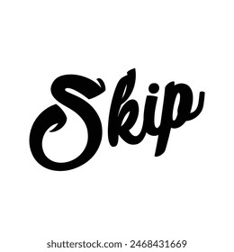 skip text on white background.