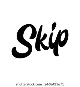 skip text on white background.
