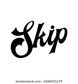 skip text on white background.