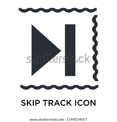 Skip Track icon vector isolated on white background for your web and mobile app design, Skip Track logo concept