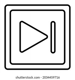 Skip Vector Outline Icon Isolated On White Background
