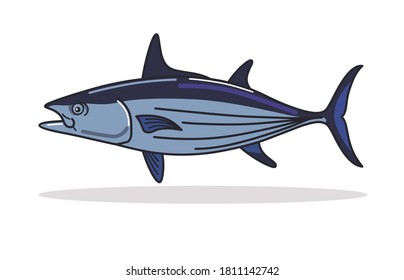 Skipjack tuna Illustration graphic vector art