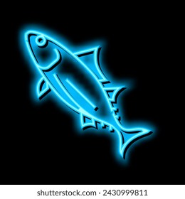 skipjack tuna neon light sign vector. skipjack tuna illustration