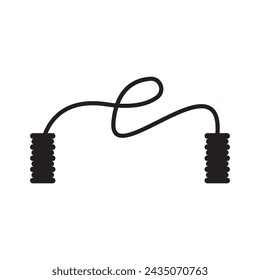 skipping icon rope vector illustration logo design