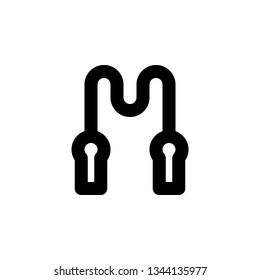 Skipping Icon Vector Illustration in Line Style for Any Purpose
