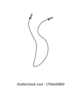 skipping rope boxing training. illustration for web and mobile design.