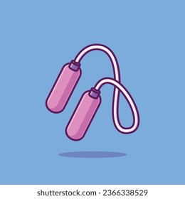 Skipping rope cartoon vector illustration sport equipment concept icon isolated