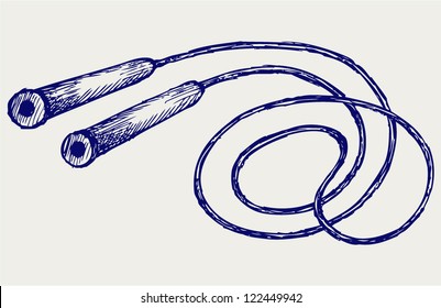 Skipping rope. Doodle style