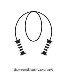 Skipping rope exercise icon design. Jumping rope Icon. isolated on the white background. Vector Illustration