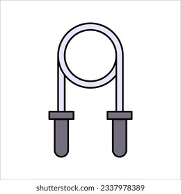 Skipping rope exercise vector icon. filled flat sign for mobile concept and web design. vector illustration on white background