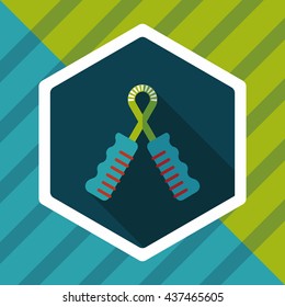 Skipping rope flat icon with long shadow, eps10