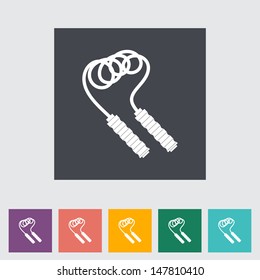 Skipping Rope Flat Icon. Vector Illustration.