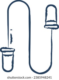 Skipping Rope hand drawn vector illustration
