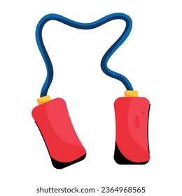 Überspringen des Seils handliches flaches Symbol 