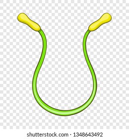 Skipping rope icon in cartoon style isolated on background for any web design 