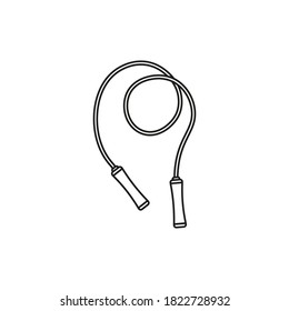 Skipping rope icon design in line style. Isolated. Vector illustration.