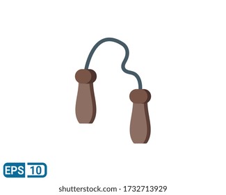 skipping rope icon in flat style isolated on white background. EPS 10