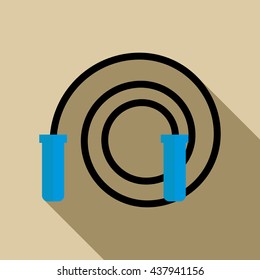 Skipping rope icon, flat style