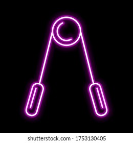 Skipping rope icon. Glowing sign logo vector