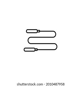 The skipping rope icon. Jumping-rope symbol. Flat Vector illustration
