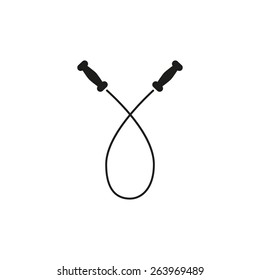 The Skipping Rope Icon. Jumping-rope Symbol. Flat Vector Illustration