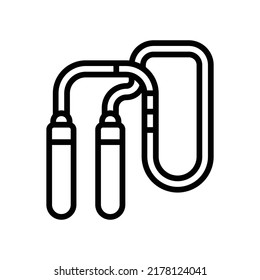 Skipping Rope Icon. Line Art Style Design Isolated On White Background