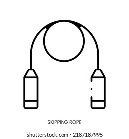 skipping rope icon. Linear style sign isolated on white background. Vector illustration