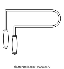 Skipping rope icon. Outline illustration of skipping rope vector icon for web