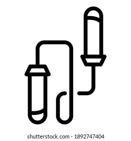 Skipping rope icon. Outline skipping rope vector icon for web design isolated on white background