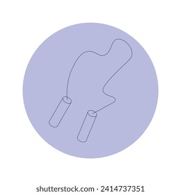 skipping rope icon in a purple circle on a white background
