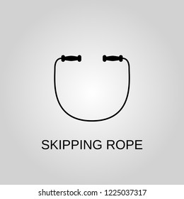 Skipping rope icon. Skipping symbol. Flat design. Stock - Vector illustration