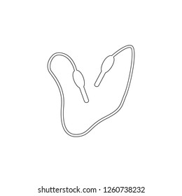 The skipping rope icon. Toy element icon. Premium quality graphic design icon. Baby Signs, outline symbols collection icon for websites, web design, mobile app on white background