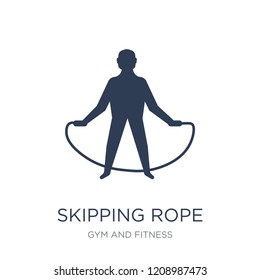 Skipping Rope icon. Trendy flat vector Skipping Rope icon on white background from Gym and fitness collection, vector illustration can be use for web and mobile, eps10