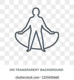Skipping Rope icon. Trendy flat vector Skipping Rope icon on transparent background from Gym and fitness collection. High quality filled Skipping Rope symbol use for web and mobile
