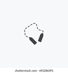 Skipping rope icon vector, can be used for web and mobile design
