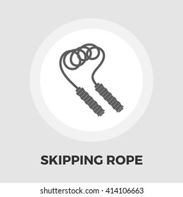 Skipping rope icon vector. Flat icon isolated on the white background. Editable EPS file. Vector illustration.