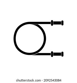 omitiendo el icono de la cuerda. símbolo de signo vectorial de cuerda de salto